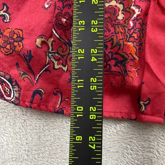 Coldwater Creek Womens Shirt Medium Long Sleeve Floral Red Casual Retro Y2K - Picture 4 of 8